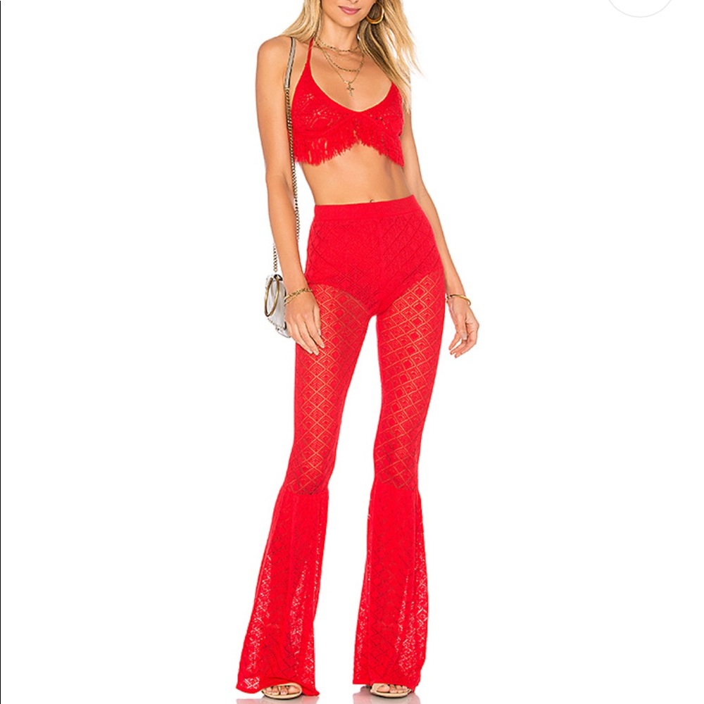 Adeline Bralette in Racing Red - Picture 4 of 7